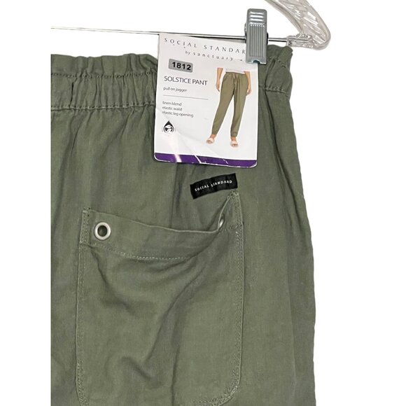 Sanctuary Solstice Pant Deep Lichen Green Women's Size XXL Linen NWT - Picture 7 of 15